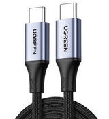 Кабел USB-C to USB-C, Ugreen 240W Woven 1m, Сив