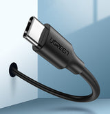 Къс USB-C към USB-A Кабел за Външна Батерия, Ugreen 3A 18W 0.25m, Черен (2)