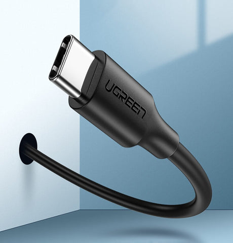 Къс USB-C към USB-A Кабел за Външна Батерия, Ugreen 3A 18W 0.25m, Черен (2)