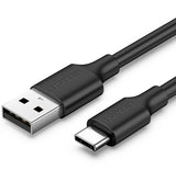 Къс USB-C към USB-A Кабел за Външна Батерия, Ugreen 3A 18W 0.25m, Черен