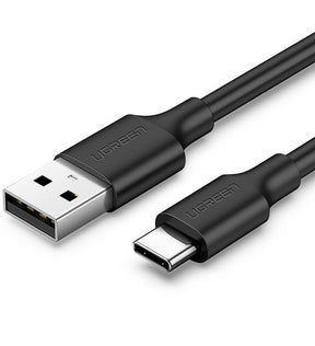 Къс USB-C към USB-A Кабел за Външна Батерия, Ugreen 3A 18W 0.25m, Черен