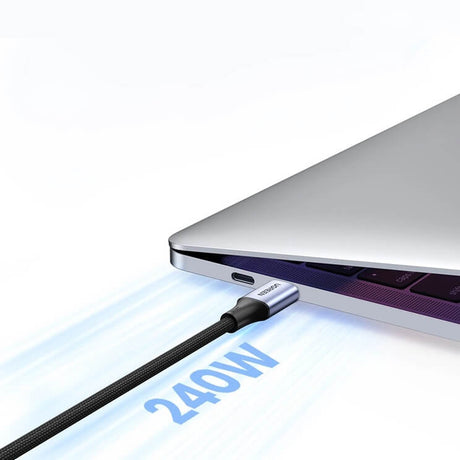 Кабел USB-C to USB-C, Ugreen 240W Woven 1m, Сив (6)