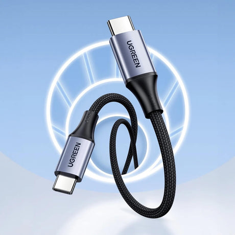 Кабел USB-C to USB-C, Ugreen 240W Woven 1m, Сив (5)