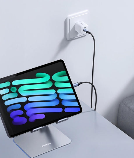 Кабел USB-C to USB-C, Ugreen 240W Woven 1m, Сив (7)