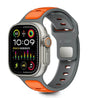 Силиконова Каишка за Apple Watch 44/ 45/ 46/ 49mm, Tech-Protect Iconband Line, Сив/Оранжев