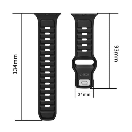 Силиконова Каишка за Apple Watch 44/ 45/ 46/ 49mm, Tech-Protect Iconband Line, Сив/Оранжев (5)