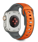 Силиконова Каишка за Apple Watch 44/ 45/ 46/ 49mm, Tech-Protect Iconband Line, Сив/Оранжев (2)