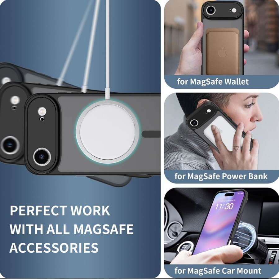 Magsafe Калъф за iPhone Air, Tech-Protect BasicMag Matte Case, Черен (4)