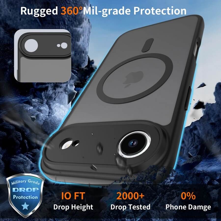 Magsafe Калъф за iPhone Air, Tech-Protect BasicMag Matte Case, Черен (3)