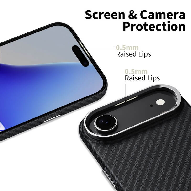 Magsafe Калъф за iPhone Air, Tech-Protect ION Carbon Case, Черен (2)