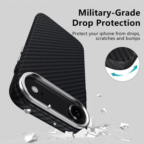 Magsafe Калъф за iPhone Air, Tech-Protect ION Carbon Case, Черен (4)