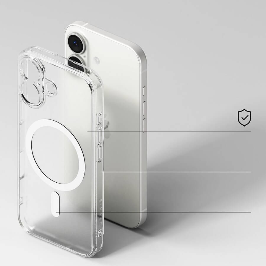 Magsafe Калъф за iPhone 17, Ringke Fusion Matte Case, Прозрачен (4)