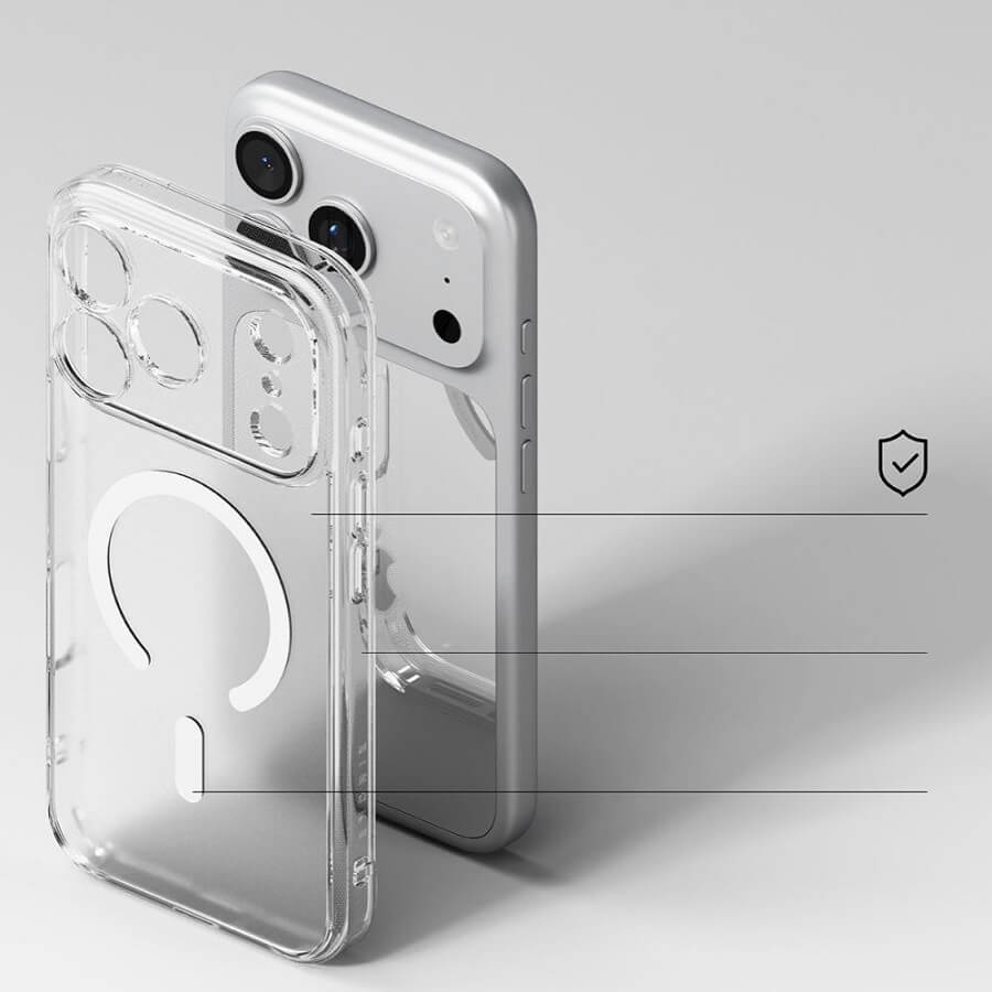 Magsafe Калъф за iPhone 17 Pro, Ringke Fusion Matte Case, Прозрачен (4)