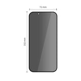 Затъмняващ Протектор за iPhone Air, Tech-Protect Privacy Spy+ Glass 2бр., Черен (3)