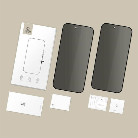 Затъмняващ Протектор за iPhone Air, Tech-Protect Privacy Spy+ Glass 2бр., Черен (7)