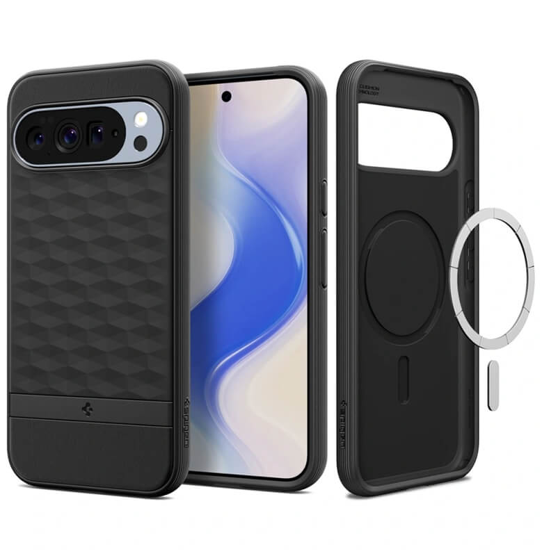 Magsafe Калъф за Google Pixel 10 Pro XL, Spigen Caseology Parallax, Черен (3)