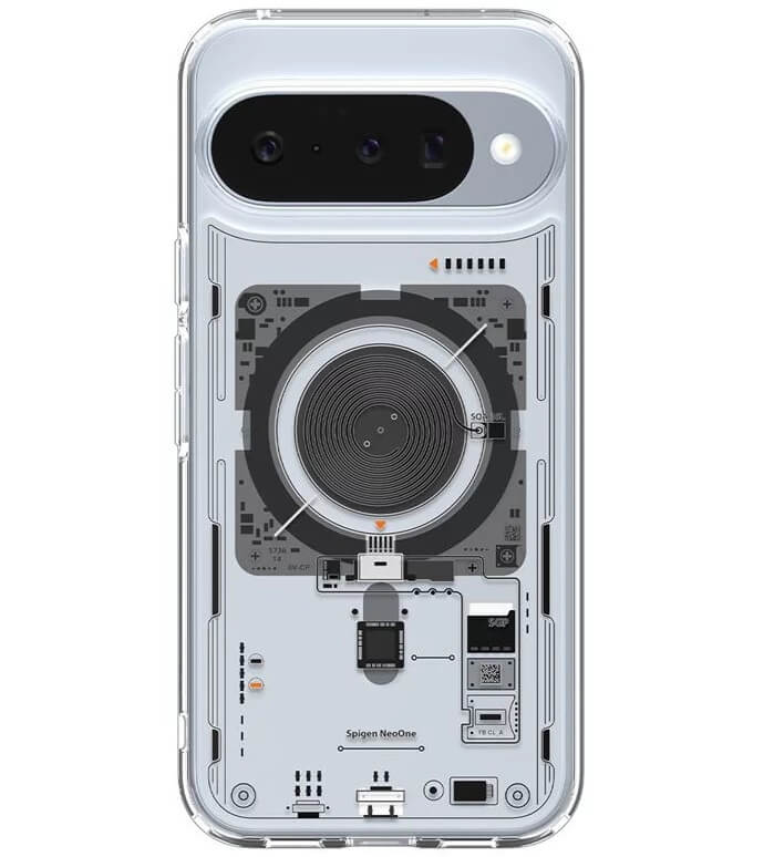 Magsafe Калъф за Google Pixel 10 Pro XL, Spigen Ultra Hybrid Neo One Case, Прозрачен (4)