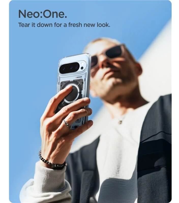 Magsafe Калъф за Google Pixel 10 Pro XL, Spigen Ultra Hybrid Neo One Case, Прозрачен (7)