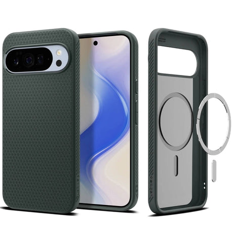Magsafe Калъф за Google Pixel 10 Pro XL, Spigen Liquid Air Case, Зелен (3)