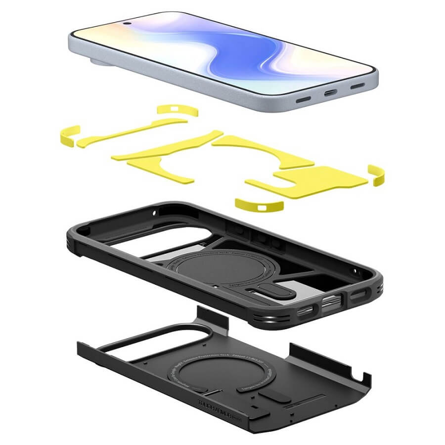 MagSafe Противоударен Калъф за Google Pixel 10 Pro XL, Spigen Tough Armor Case, Черен (9)