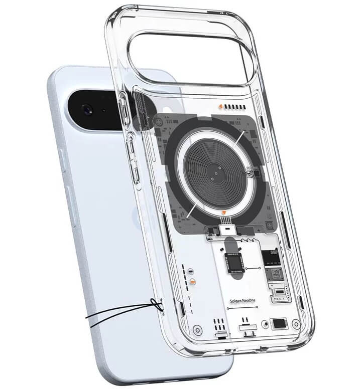 Magsafe Калъф за Google Pixel 10 Pro/ 10, Spigen Ultra Hybrid Neo One Case, Прозрачен (3)