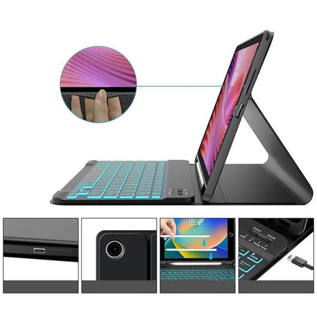 Калъф с Клавиатура за Lenovo Tab 10.1" TB-311, Tech-Protect SC Pen Keyboard Case, Черен (5)