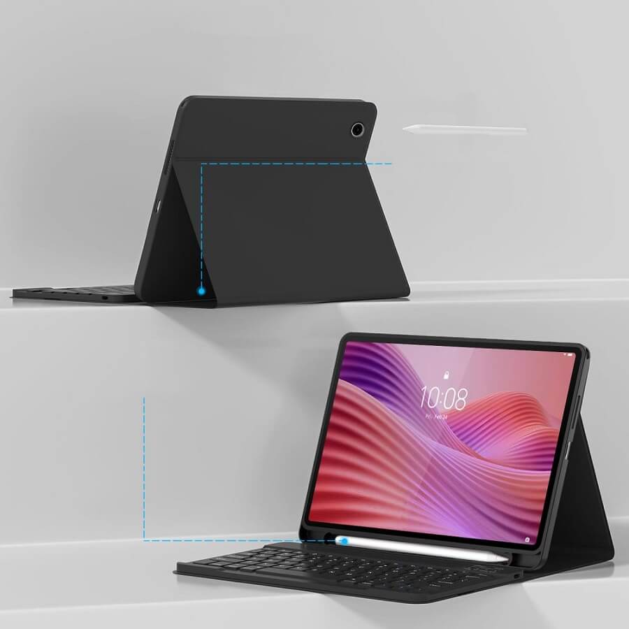 Калъф с Клавиатура за Lenovo Tab 10.1" TB-311, Tech-Protect SC Pen Keyboard Case, Черен (4)