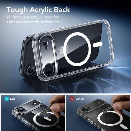 Magsafe Калъф и Протектор за iPhone Air, ESR Classic Hybrid Magnetic Set Case, Прозрачен (3)