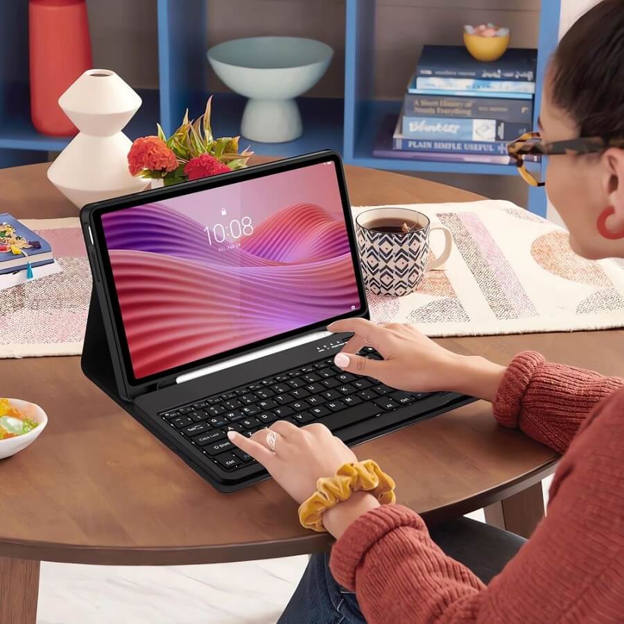 Калъф с Клавиатура за Lenovo Tab 10.1" TB-311, Tech-Protect SC Pen Keyboard Case, Черен (8)