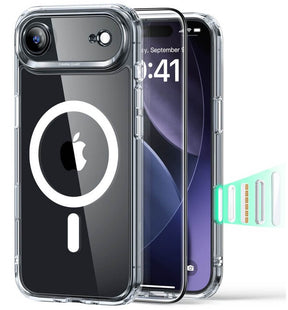 Magsafe Калъф и Протектор за iPhone Air, ESR Classic Hybrid Magnetic Set Case, Прозрачен