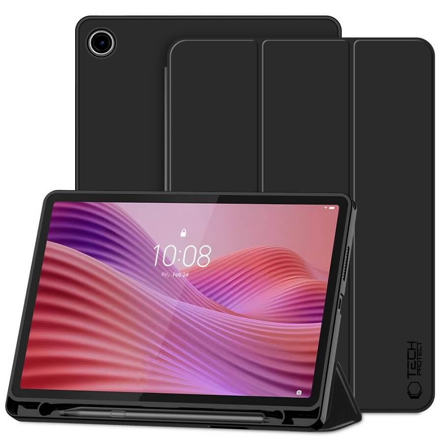 Калъф за Lenovo Tab 10.1" TB-311, Tech-Protect Trifold Slim Pen Case, Черен