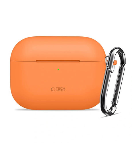 Калъф за Слушалки за Apple AirPods Pro 3, Tech-Protect Silicone Case, Оранжев (2)