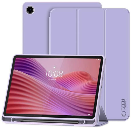 Калъф за Lenovo Tab 10.1" TB-311, Tech-Protect Trifold Slim Pen Case, Лилав