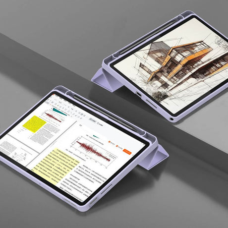 Калъф за Lenovo Tab 10.1" TB-311, Tech-Protect Trifold Slim Pen Case, Лилав (6)