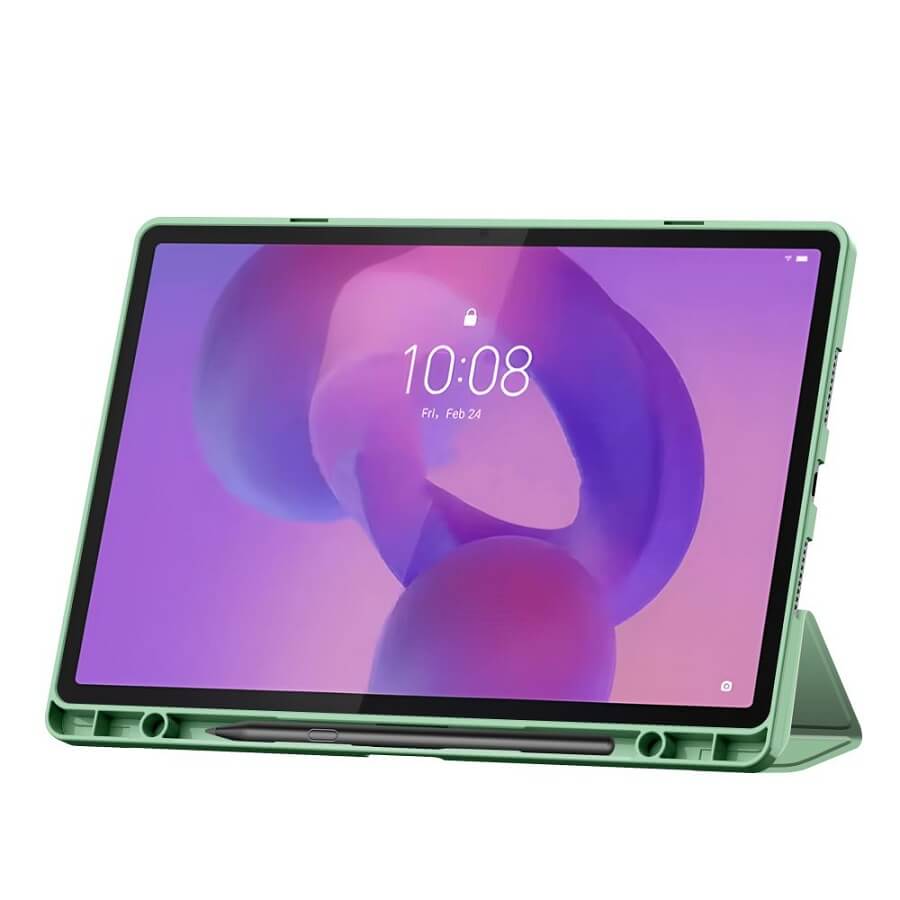 Калъф за Lenovo Idea Tab Pro 12.7" TB-373, Tech-Protect Trifold Slim Pen Case, Зелен (3)