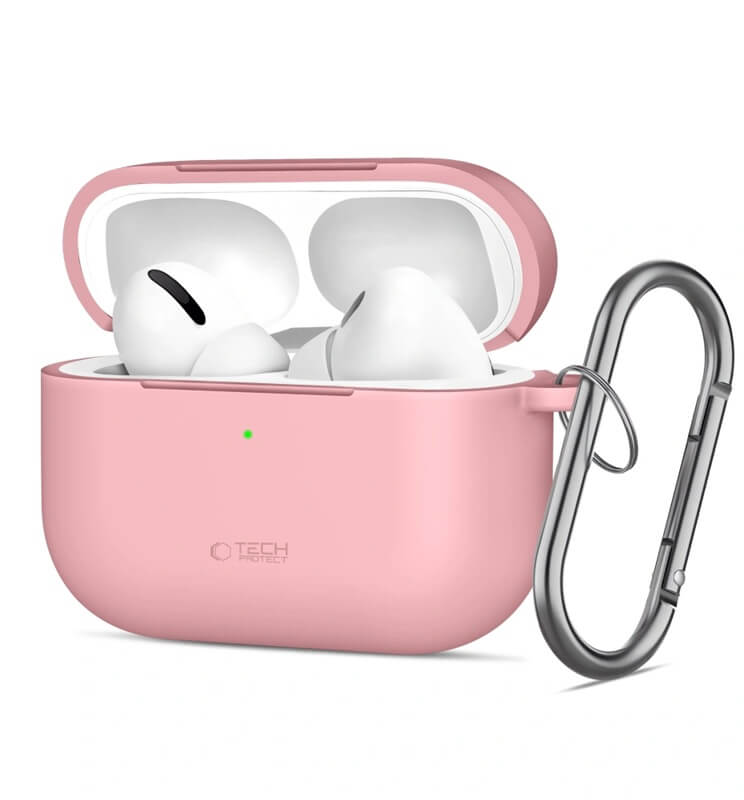 Калъф за Слушалки за Apple AirPods Pro 3, Tech-Protect Silicone Case, Розов