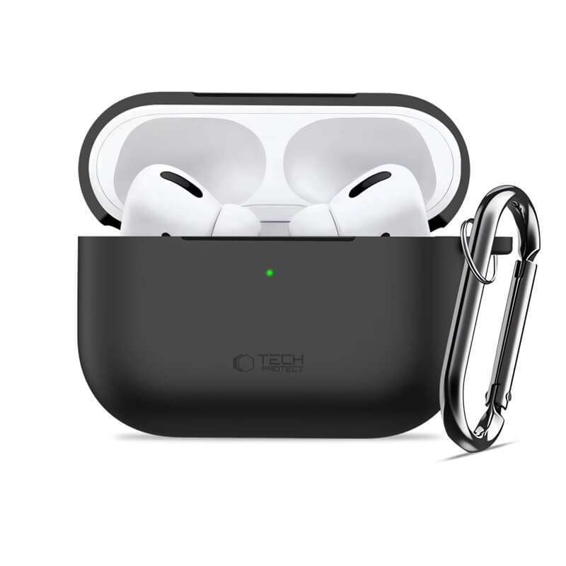Калъф за Слушалки за Apple AirPods Pro 3, Tech-Protect Silicone Case, Черен (3)