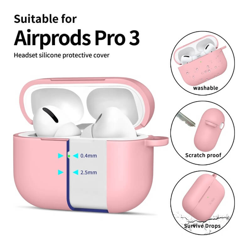 Калъф за Слушалки за Apple AirPods Pro 3, Tech-Protect Silicone Case, Розов (5)