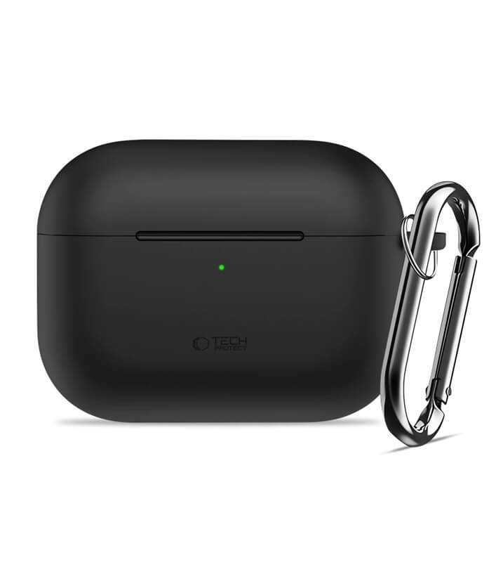 Калъф за Слушалки за Apple AirPods Pro 3, Tech-Protect Silicone Case, Черен (2)