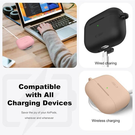 Калъф за Слушалки за Apple AirPods Pro 3, Tech-Protect Silicone Case, Лилав (4)