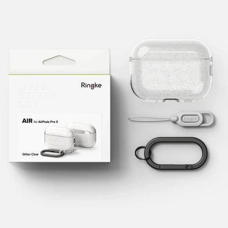 Калъф за Apple Airpods Pro 3, Ringke Air Glitter Case, Прозрачен (6)