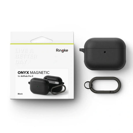 Калъф за Apple AirPods Pro 3, Ringke Onyx Magnetic Case, Черен (5)