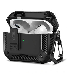 Magsafe Калъф за Apple AirPods Pro 3, Tech-Protect Carbonox Case, Черен