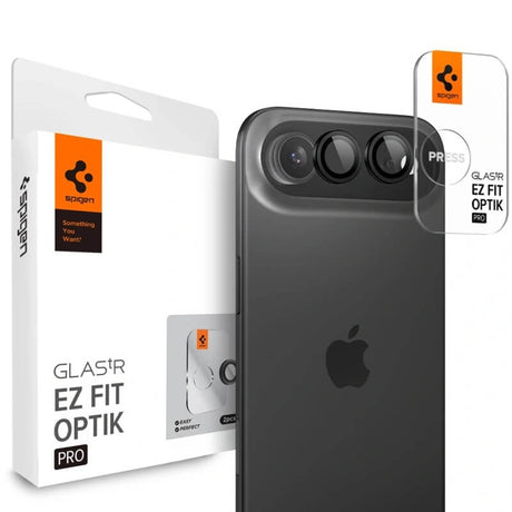 Протектор за Камерата на iPhone Air, Spigen EZ Fit Optik Pro Glass tR 2бр., Черен