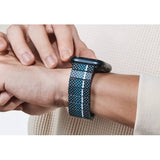 Кевларена Каишка за Apple Watch, Pitaka Carbon Fiber Watch Band Moon, Син (6)