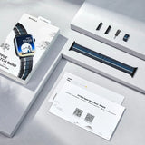 Кевларена Каишка за Apple Watch, Pitaka Carbon Fiber Watch Band Moon, Син (9)