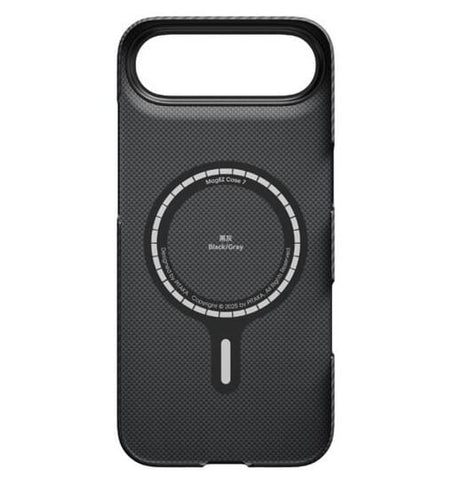 Magsafe Калъф за iPhone Air, Pitaka Edge Black-Gray Case, Черен (3)