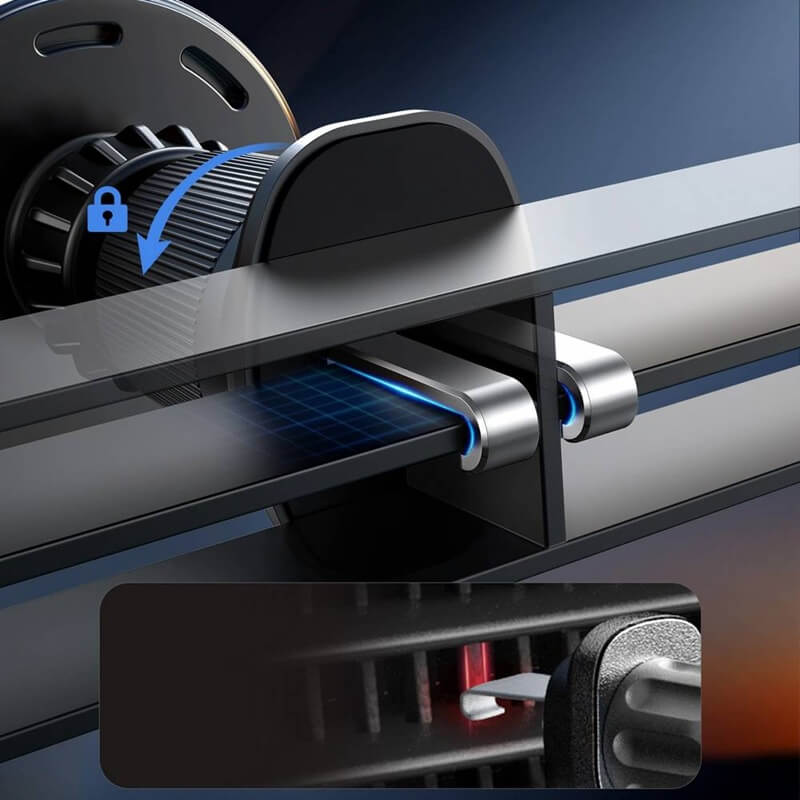 Безжично Зарядно за Кола, Joyroom MagSafe Car Charger Vent/Dash 15w, Черен (4)