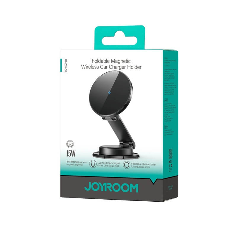 Безжично Зарядно за Кола, Joyroom MagSafe Car Charger 15w, Черен (7)