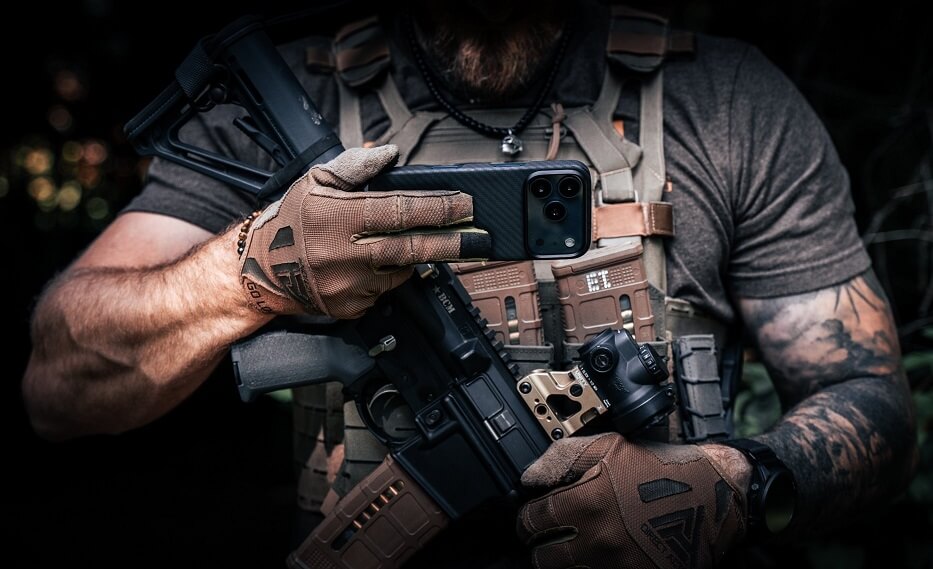 Magsafe Кевларен Калъф за iPhone Air, Tactical MagForce Aramid Case, Черен (5)